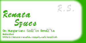 renata szucs business card